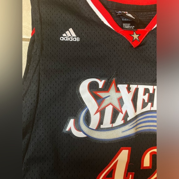 Vintage YOUTH 14-16 LARGE Adidas Sixers Jersey ELTON BRAND - Picture 2 of 6